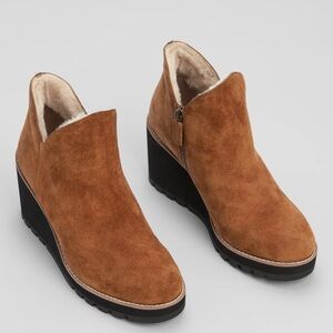 Eileen Fisher Chalet Suede Wedge Bootie Sz 8.5 M
